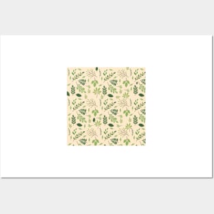 Simple Pattern 3 - Leaves Posters and Art